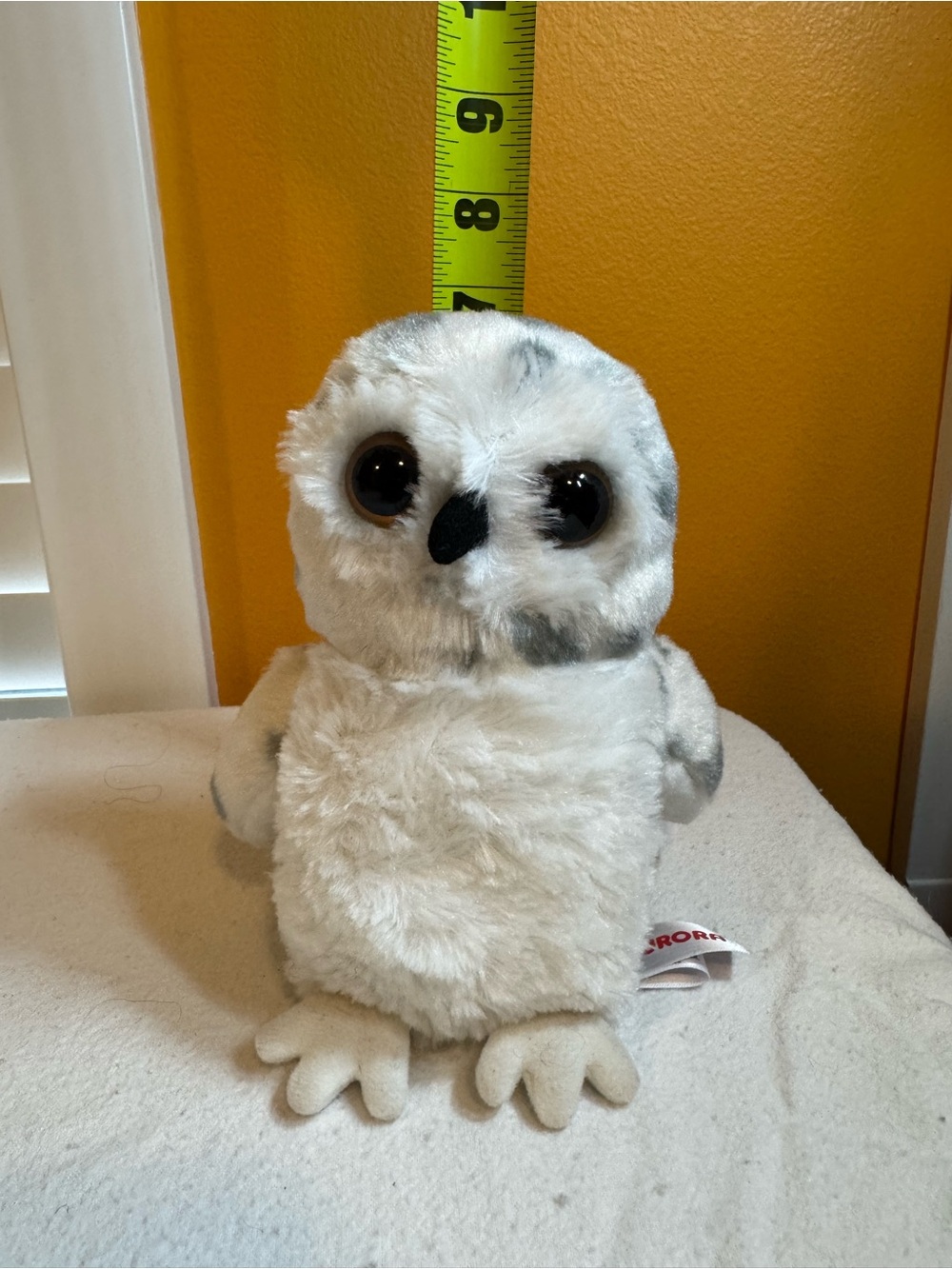 Plush Snowy Owl Toy - White and Gray Soft Stuffed Animal